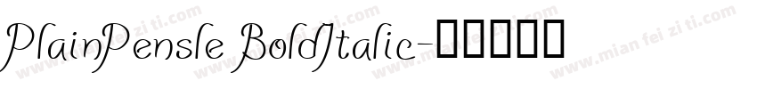 PlainPensle BoldItalic字体转换